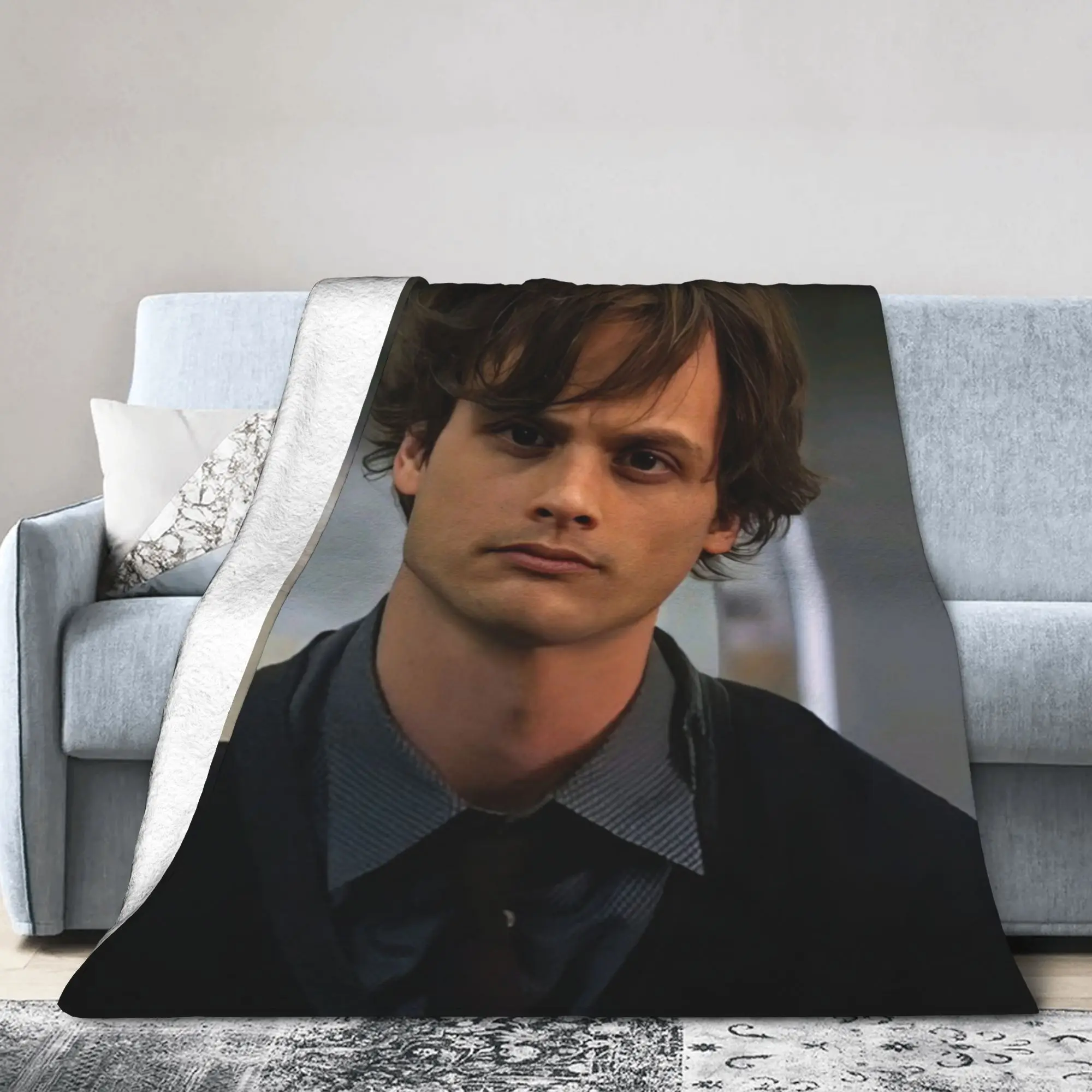 Cozy Criminal Minds Spencer Reid Blanket Stuff Sofa Decorative  Throws And Blankets Lightweight Flannel for Bedroom
