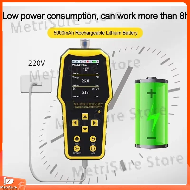 Portable Water Quality Monitor for pH EC Turbidity COD Dissolved Oxygen Residual Chlorine Testing with Digital Display and