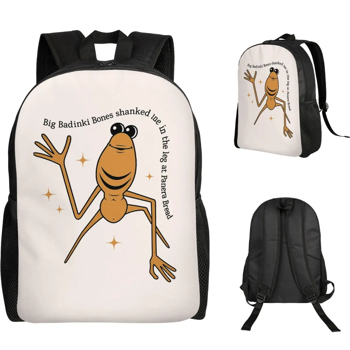 Marcus The Worm Robert Help Meme Brain Rot Backpack Student Boys Girls BookBag School Bag Computer Shoulder Bags