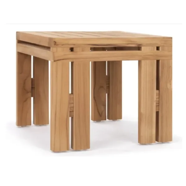 Durable Modern Square Solid Teak Wooden Side Table for Outdoor Garden outside Furniture and Chair