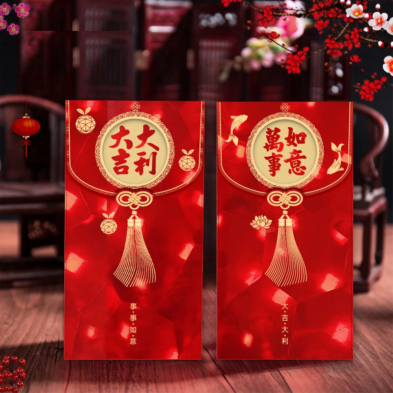 6Pcs Chinese New Year Red Bag Spring Festival Red Envelopes 3D Snake Lucky Money Pockets Chinese Zodiac Snake Year Red Envelopes