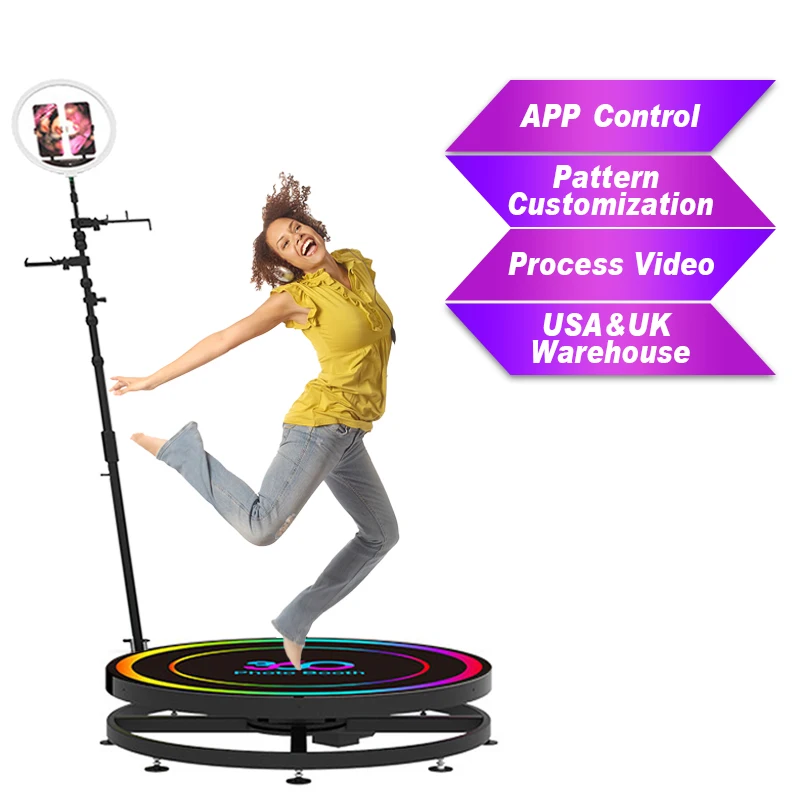 

Video Camera Portable Selfie 360 Spinner Photo Booth Degree Platform Business booth Machine For Live Show