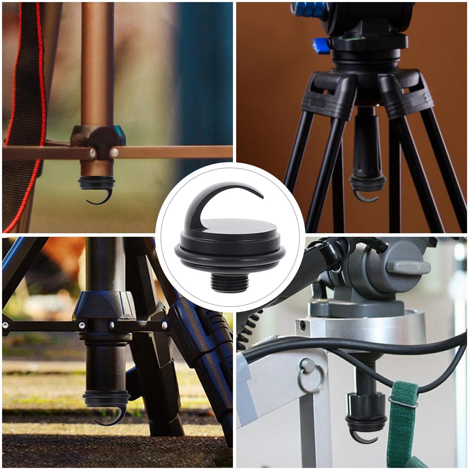 

Aluminum Alloy Camera Tripod Hook Stabilizer Screw Base Black Mount Portable Gifts for Photographers Professional Beginner