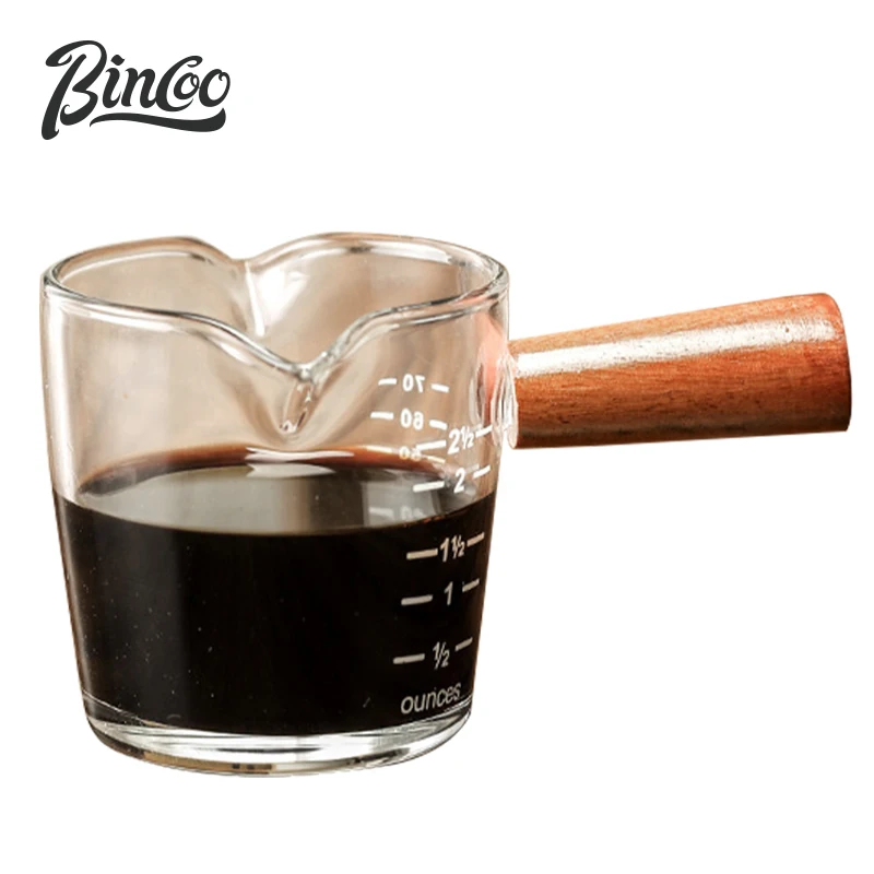 

Bincoo 40/70/150ml Glass Coffee Milk Cup Multi-functional Espresso Measuring Cup Double/Single Spout Heat Resistant Milk Jug