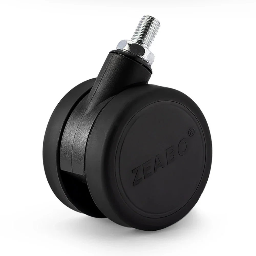 2.5 Inch M8/M10/M12 Screw Furniture Swivel Caster Silent Wheel Replace Hardware Trolley Tool For Office/Computer Chairs 1Pcs