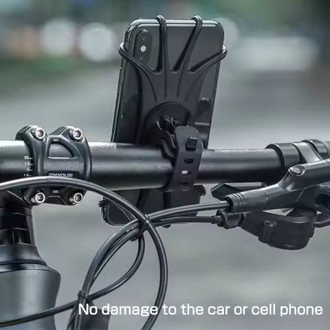 ROCKBROS Universal 360&deg; Rotatable Bicycle Motorcycle GPS Bracket Mobile Phone Holder Bracket Silicone For All Phone Stand