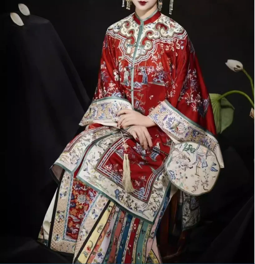 

Анти-прилив бабушки, древний костюм, свадебное платье, свадебное платье в дворцовом стиле династии Цин