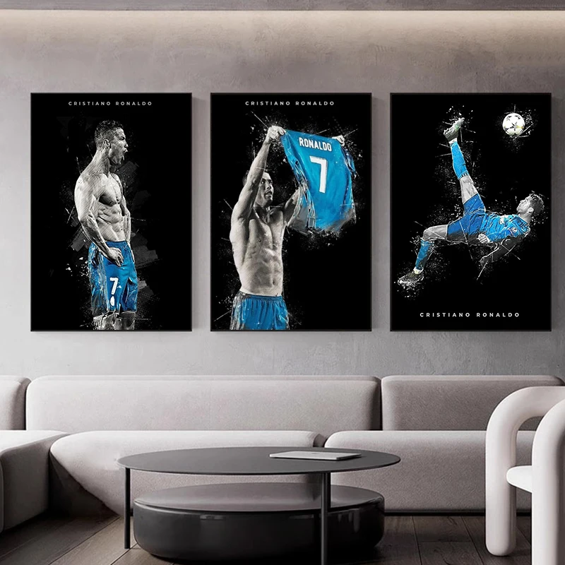 Famous Football Star Posters Wall Art Canvas Paintings And Prints Pictures For Home Living Room Decor Soccer Fans Souvenir Gifts