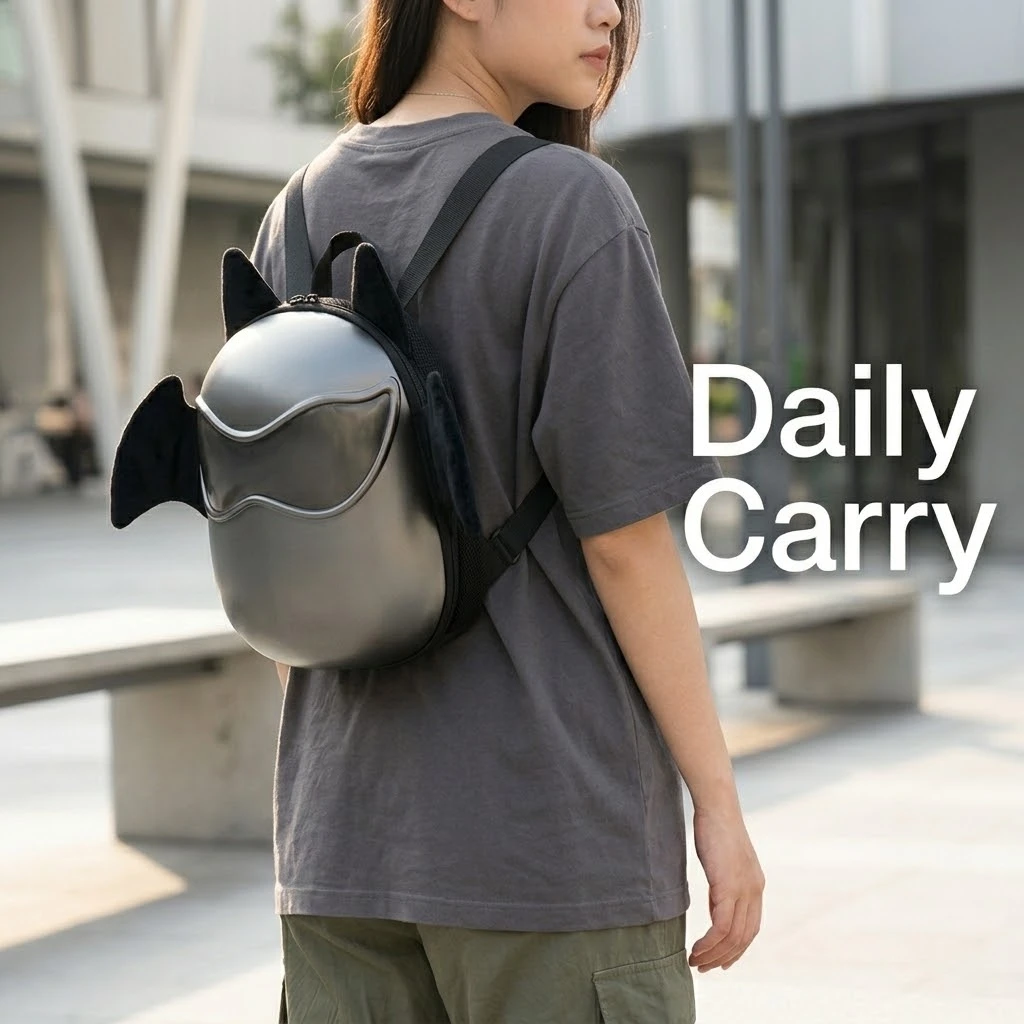 Creative Led Display Backpack Glowing Bat - Pattern Can Be Set Pixels Screen Night Adventure Fashion School Bag