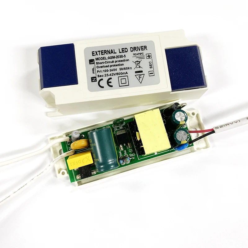 Free shipping 3pcs/lot 15-30W Led External Driver Output:DC30-42V 500mA/600mA/700mA/750mA  Lighting Transformer AC85-265