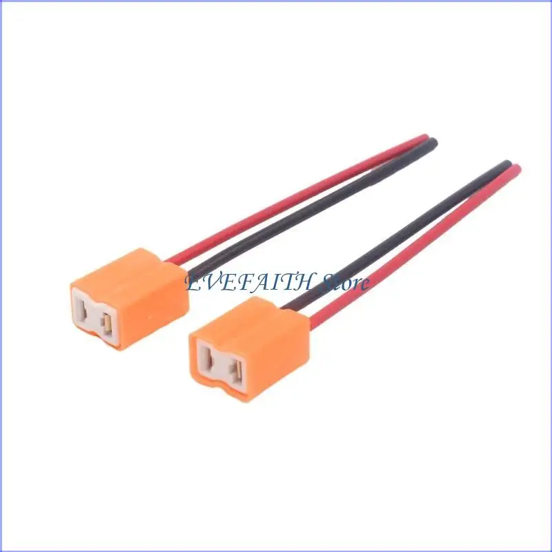 

124B Replace Ceramic H7 Headlit Adapter Repair Plug Sockets Headlight Bulb Ceramic Socket Plug Connector with Wiring Harness