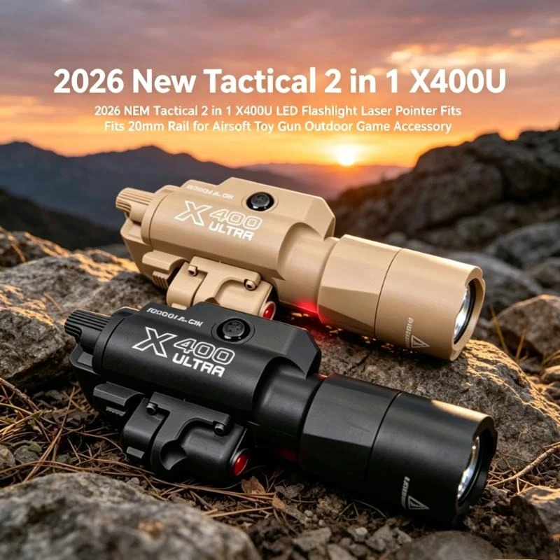 X800M Tactical LED Laser Sight 2 in 1 Flashlight Combo for 20mm Picatinny Rail Blaster