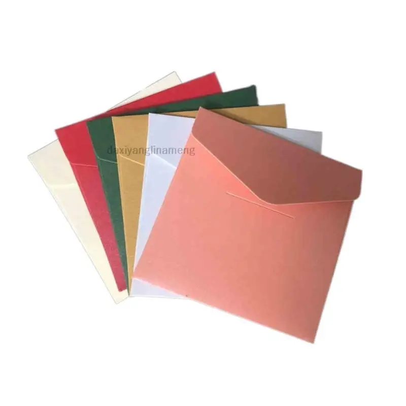 50PCS/lot Square Envelopes 8cm * 8cm  10.7cmx10.7cm Pearl Paper 250gsm Bankcard Membership Card Invitation Party High-grade DIY