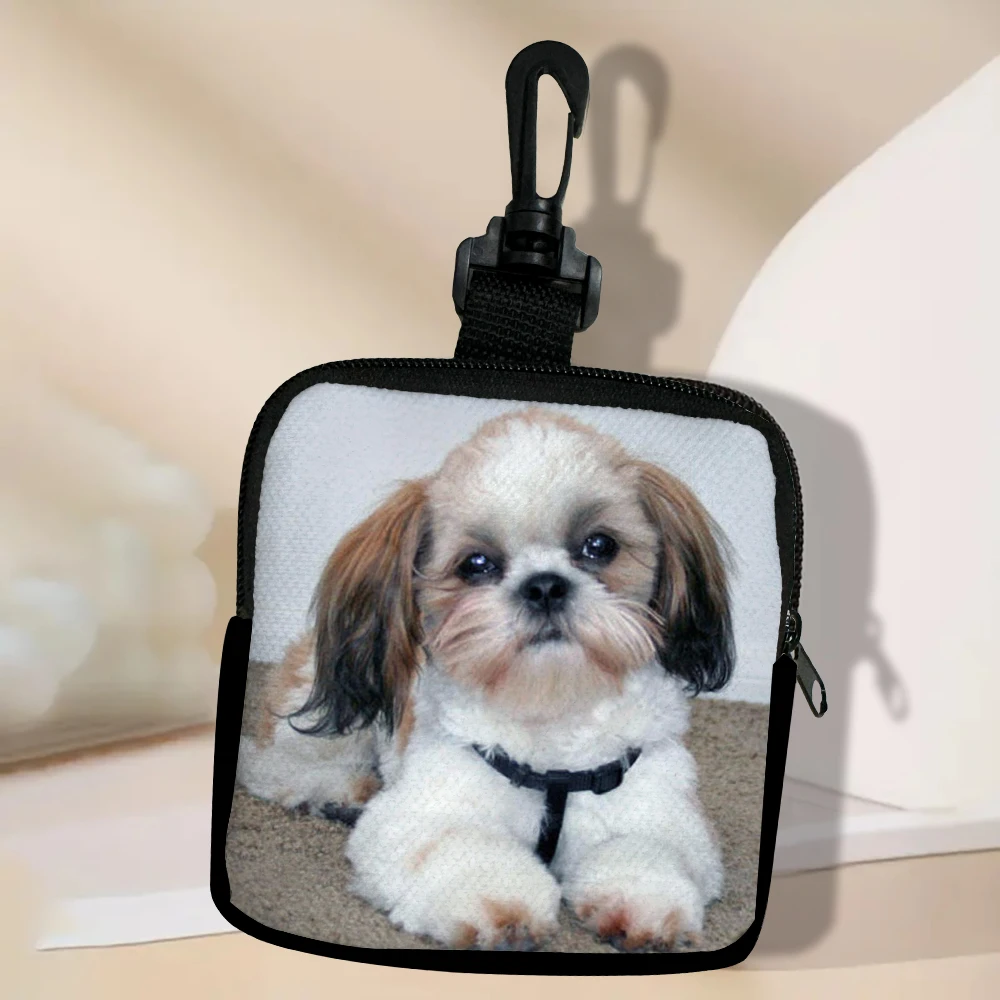 

Dog Print Coin Purse Portable Cell Phone Pouch Mini Wallet Zipper Money Bag Key Lipstick Organizer Pouch 7.2