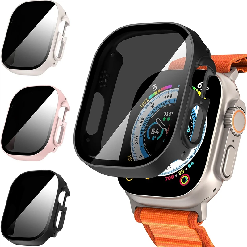 

Glass+Cover For Apple Watch case Ultra 9 8 7 6 SE 5 iWatch Screen Protector Apple watch serie 49mm 44mm 45mm 41mm 40mm 42mm 38mm