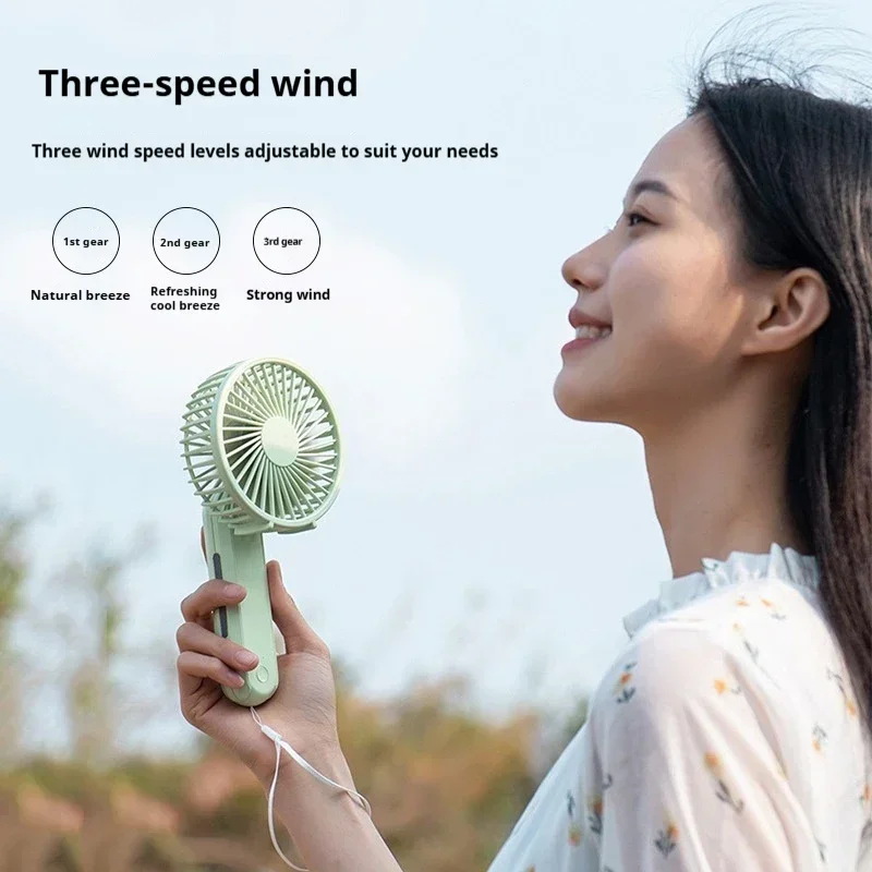 Portable Handheld Fan Foldable USB Mini Fan Rechargeable Personal Quiet Compact for Outdoor Travel Home Office Camping