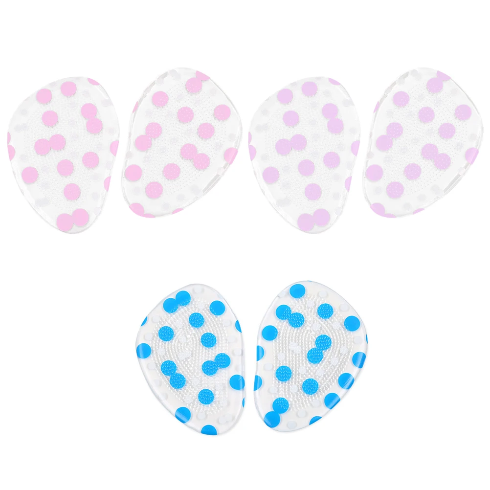 

3 Pcs Forefoot Gel Pads High Heel Insoles Soft Arch Supports Anti Slip Metatarsal Cushion Gel Pad For Shoes Reduce Pressure