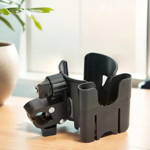 Imagen 2 del producto Soporte para teléfono 2 en 1, portavasos para cochecito con soporte para teléfono, carrito de Golf, portavasos para cochecito, bicicleta, silla de ruedas, andador, Scooter