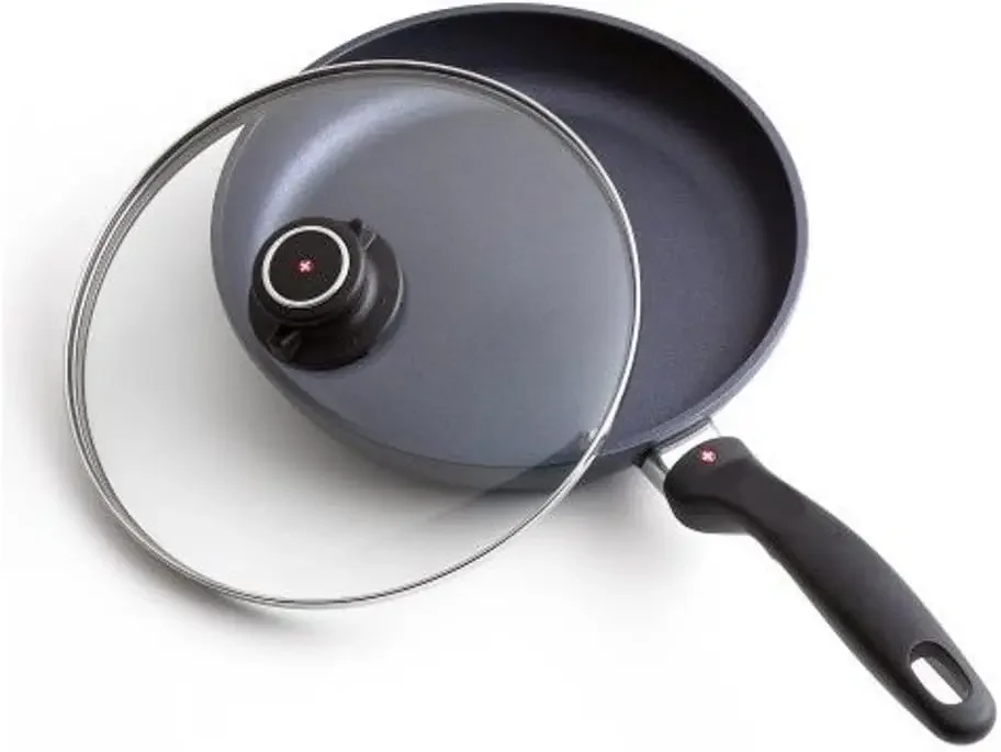 

Frying Pan - HD Nonstick Diamond Coated Aluminum Skillet, Includes Lid Dishwasher Safe and Oven Safe Fry