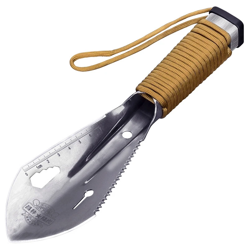 Imagem -03 - Multifuncional pá de Jardim Sawtooth Hex Wrench Escavando Espátula Faca Lança Jardim Bonsai Spade Tool Sobrevivência pá Militar