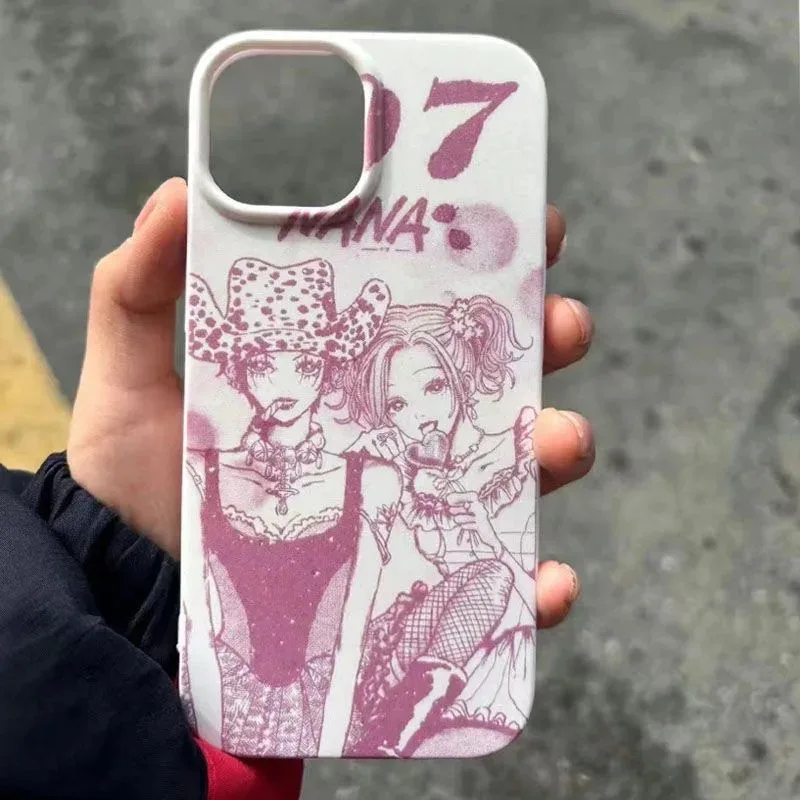 

Luxury pink Nana Oosaki Soft Case protection for iPhone 16 15 13 12 11 14 Pro Max XS XR 7 8 16 Plus X SE Cool girl Coque