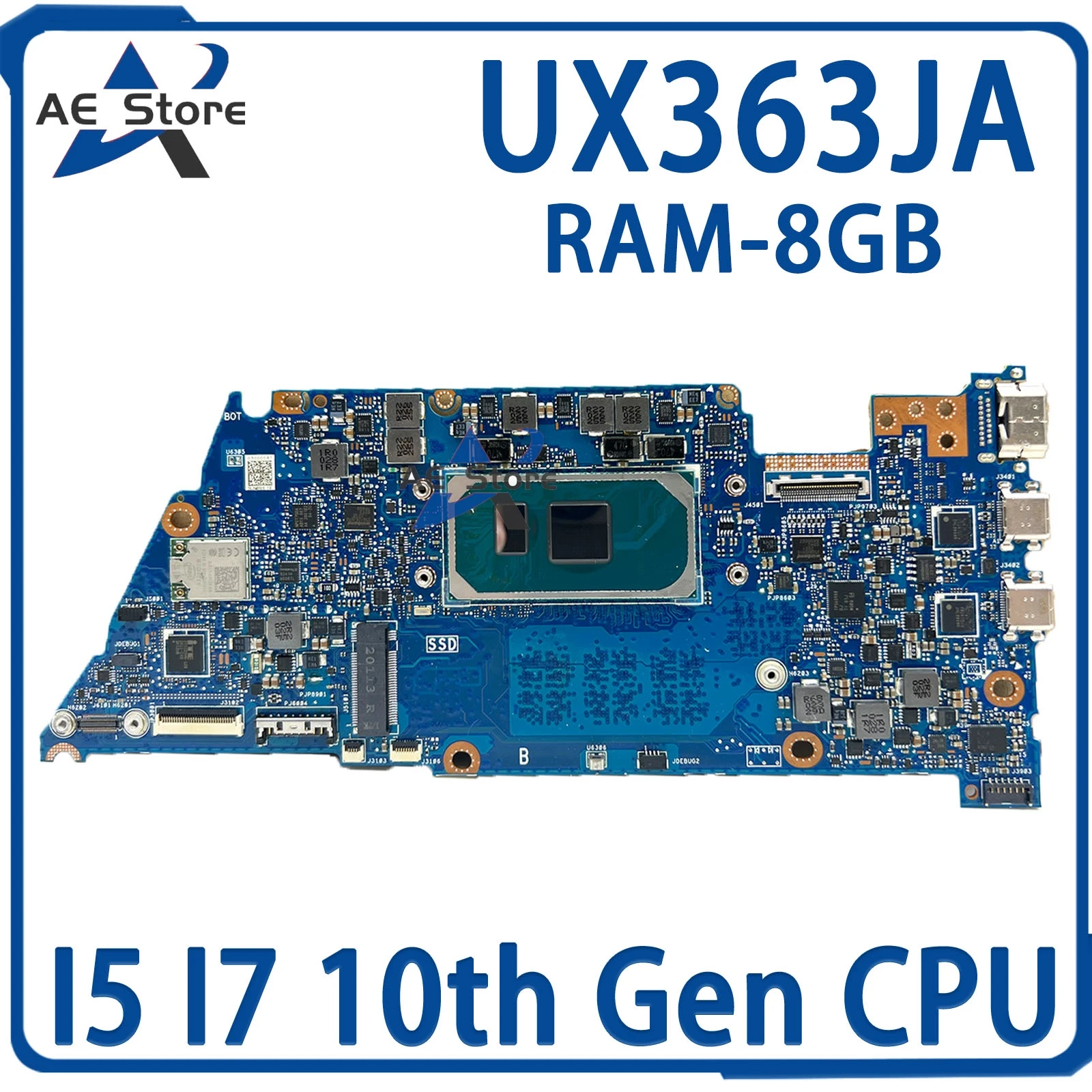 

Mainboard For ASUS Zenbook Flip 13 UX363 UX363JA BX363JA RX363JA Laptop Motherboard I5 I7 10th Gen 8GB/RAM