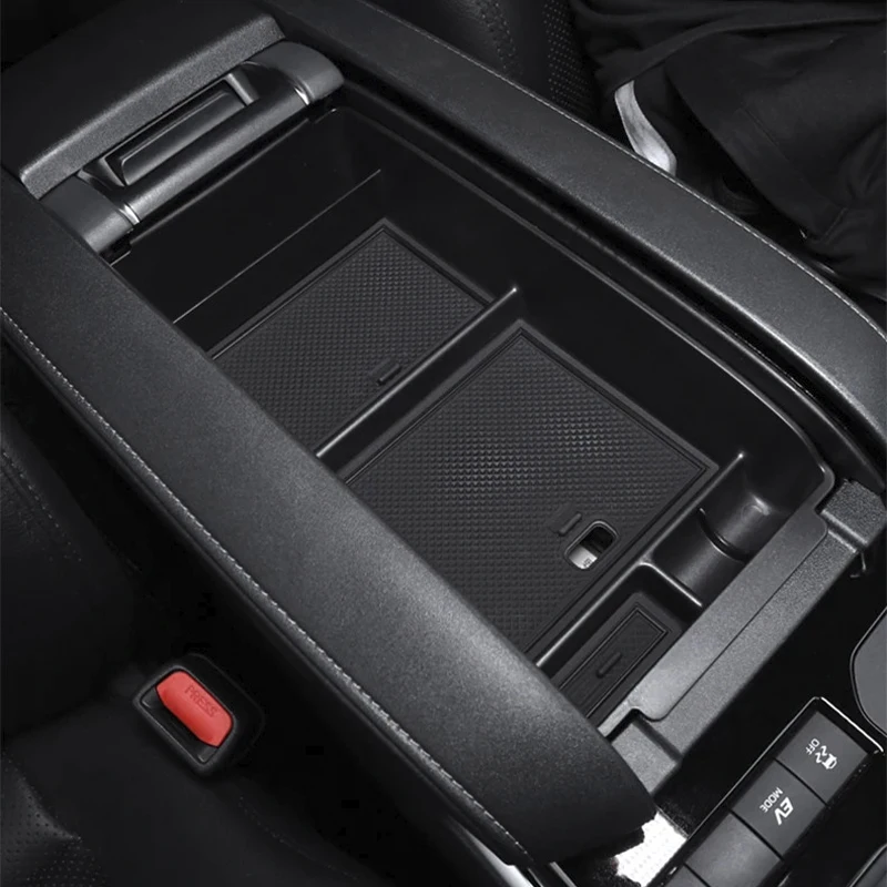 Car Armrest Storage Box Center Console Glove Tray Organizer For Toyota Highlander XU70 2020 2021 2022 Hybrid Accessories