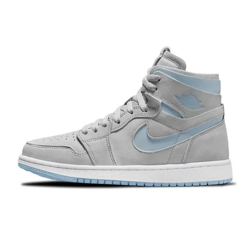 

Женские кроссовки Jordan 1. High Zoom Air CMFT Grey Fog Celestine Blue CT0979-004