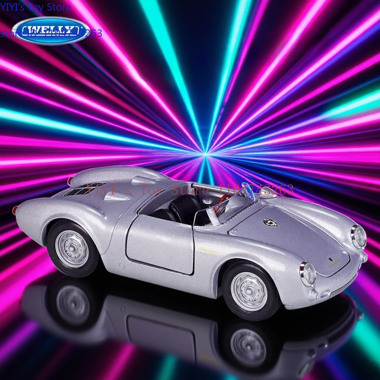 

WELLY 1:24 Porsche 550 Spyder Convertibl Alloy Car Diecasts & Toy Vehicles Car Model Car Toys For Children H25L26