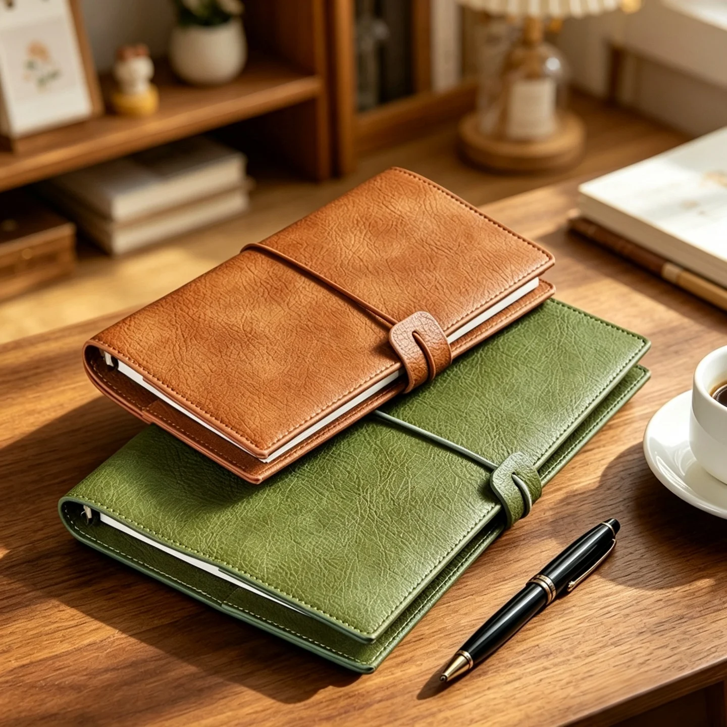 

A5 Vintage Faux Leather Refillable Journal - A6Travel Ring Binder Notebook A6 Retro Soft Leather Refillable Notebook