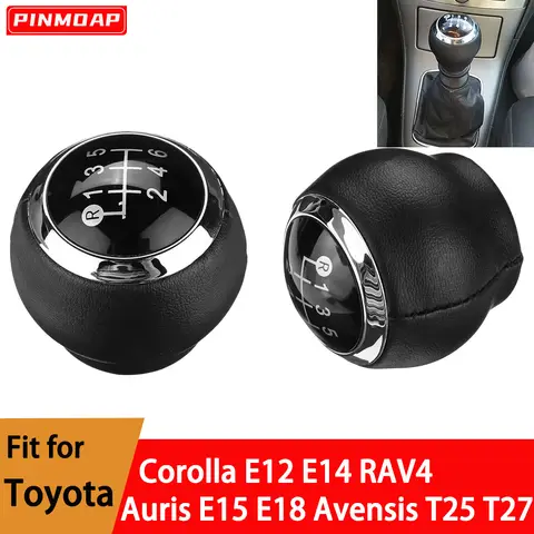 Toyota Corolla E12 E14 RAV4 Avensis T25 T27 Auris E15 E18 부품 용 6 단 자동차 기어 시프트 노브 레버 시프터 스틱 핸드볼