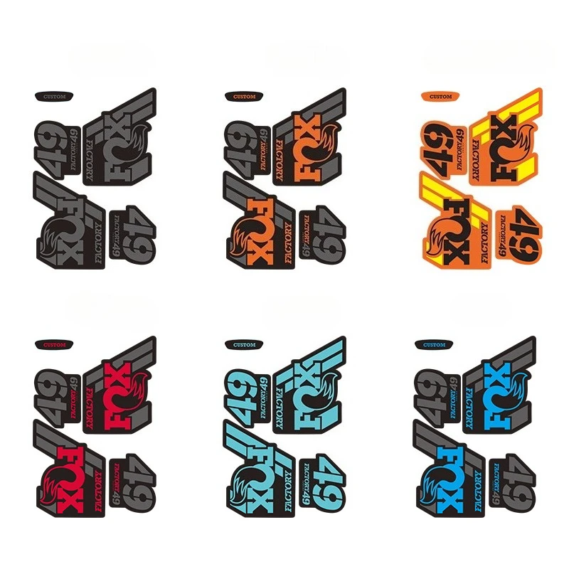 2020 Fox 49 ملصقات الشوكة الأمامية مقاومة للماء والأشعة فوق البنفسجية شارات MTB لتزيين تعديل جسم الشوكة