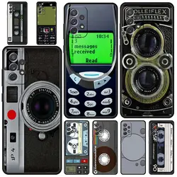 Case For Samsung A15 A13 A51 A71 A41 A31 A21S A03S A05 A12 A32 A52 A23 A25 A33 A53 5G Cover Vintage Cassette Tape Retro Style