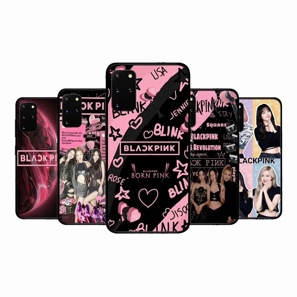 

Kpop-B-Black Fashion P-Pinks Phone Case For Samsung S 9 10 20 21 22 23 30 23 24 Plus Lite Ultra FE S10lite Fundas