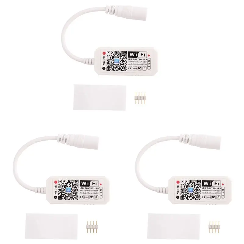 

Светодиодная лента B92B-3X RGB с голосовым управлением, совместимая с Alexa и Google Home, беспроводной Wi-Fi контроллер с бесплатным приложением