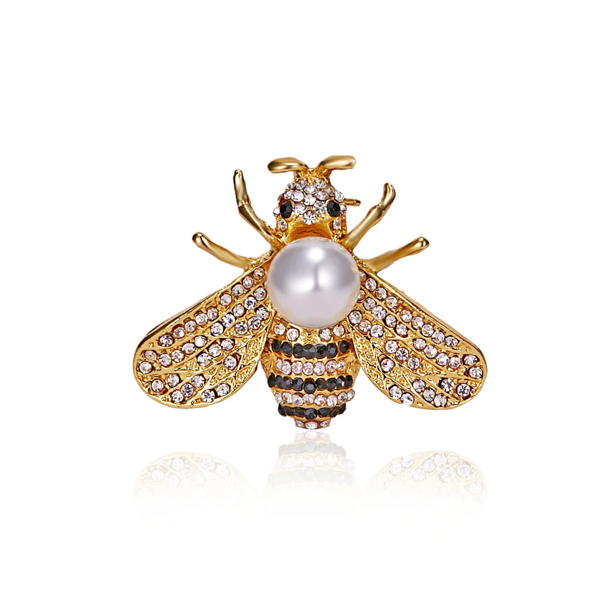 Kristall Kleine Biene Broschen Für Frauen Exquisite Vintage Strass Insekt Biene Anstecknadeln Tier Abzeichen Vielseitig Schmuck Geschenk – Detail 4