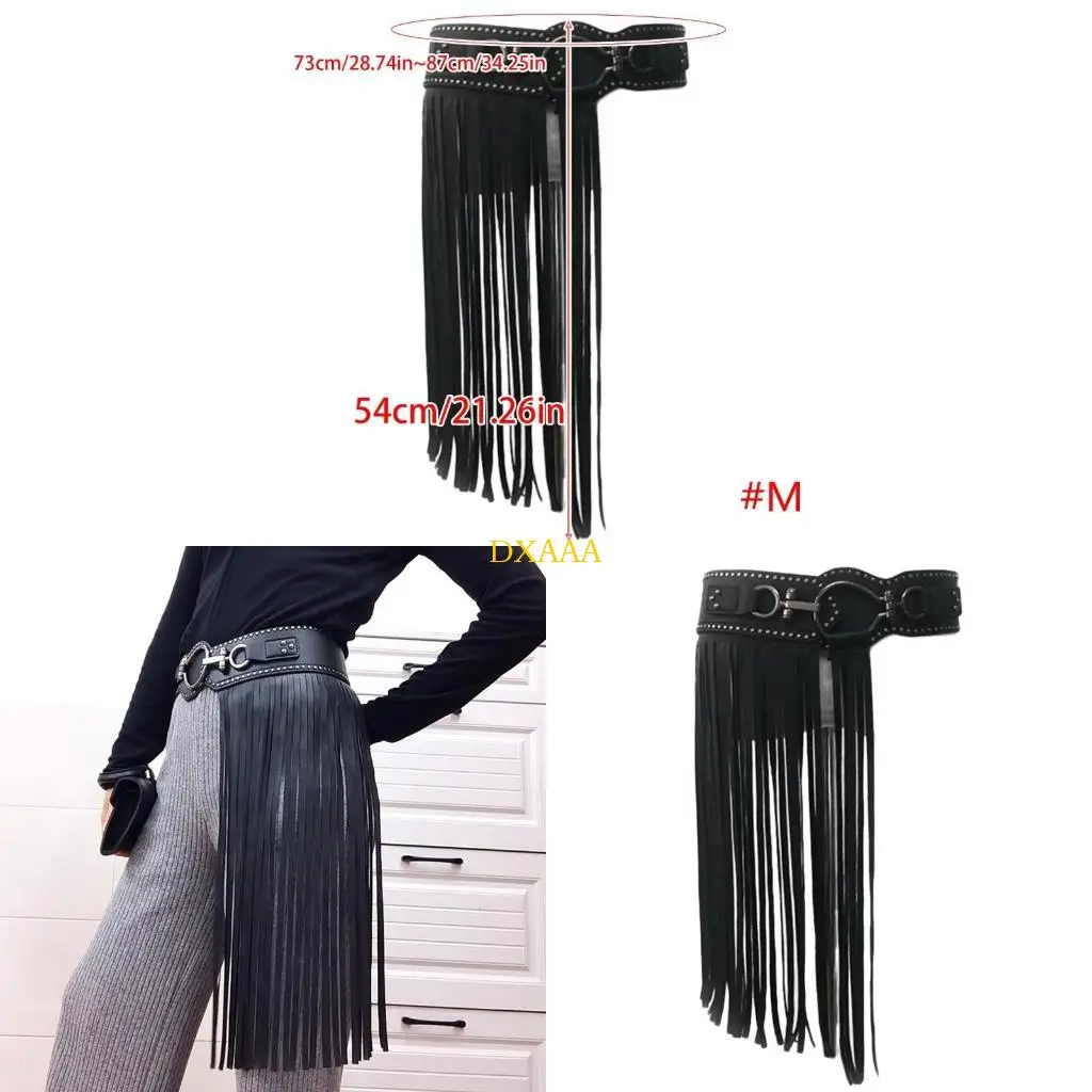 

DXAA HipHop Long Tassels Waist Belt for Women Men Waist Jewelry for Pants Decors