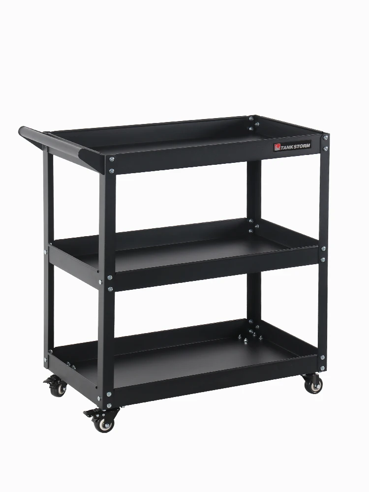 

Maintenance tool vehicle moving three-layer parts vehicle maintenance multifunctional tool cabinet storage rack