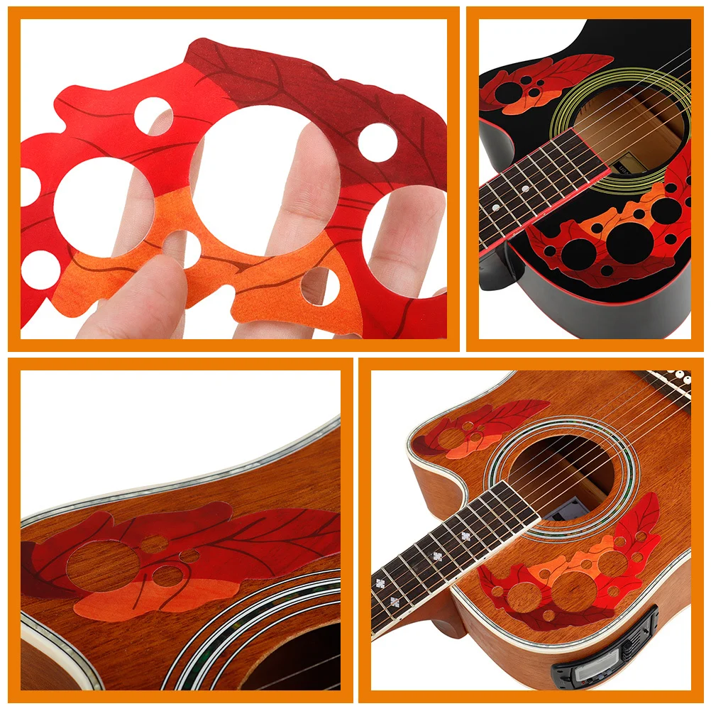 

2 set 41 Inch Acoustic Guitar Pick Guard Grape Leaf Design Scratch Plate Impact Protection Pvc Lightweight Thin Accessory Guitar