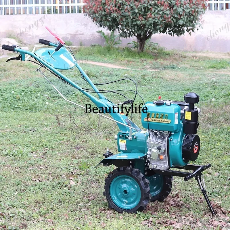 ASMT High-power rotary tiller multi-function tiller weeding ditching loose soil plowing  engine small diesel micro tiller