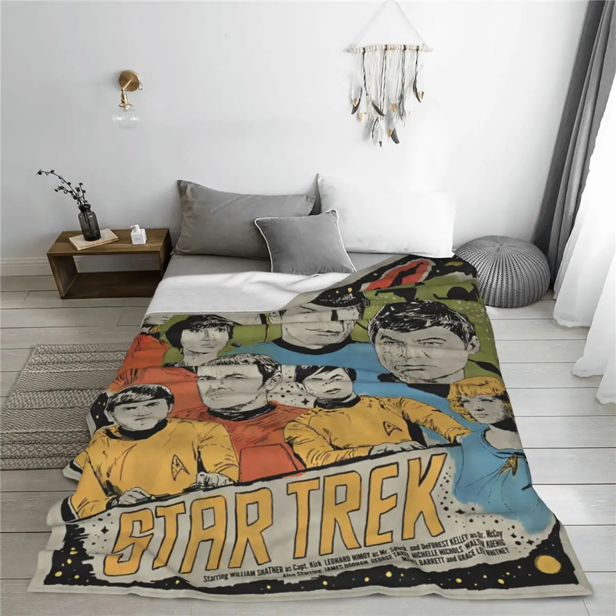 Stars Treks Groups James Blankets Coral Fleece Plush Spring Autumn Starfleet Movie Breathable Lightweight Throw Blanket Throws