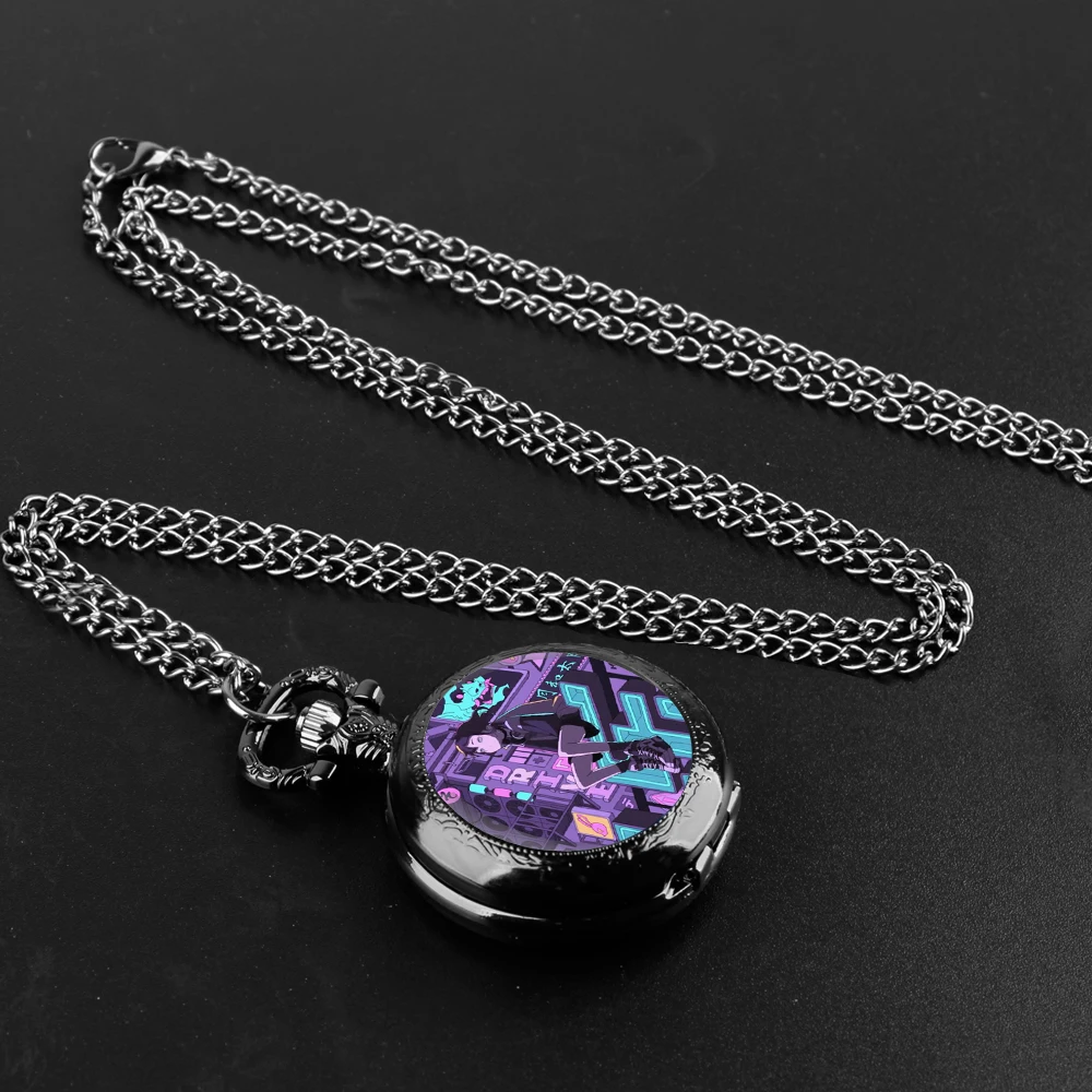 Cyberpunk Design Glass Dome Quartz Pocket Watch With Durable Chain Arabic Numeral Dial For Men And Women Creative Gifts