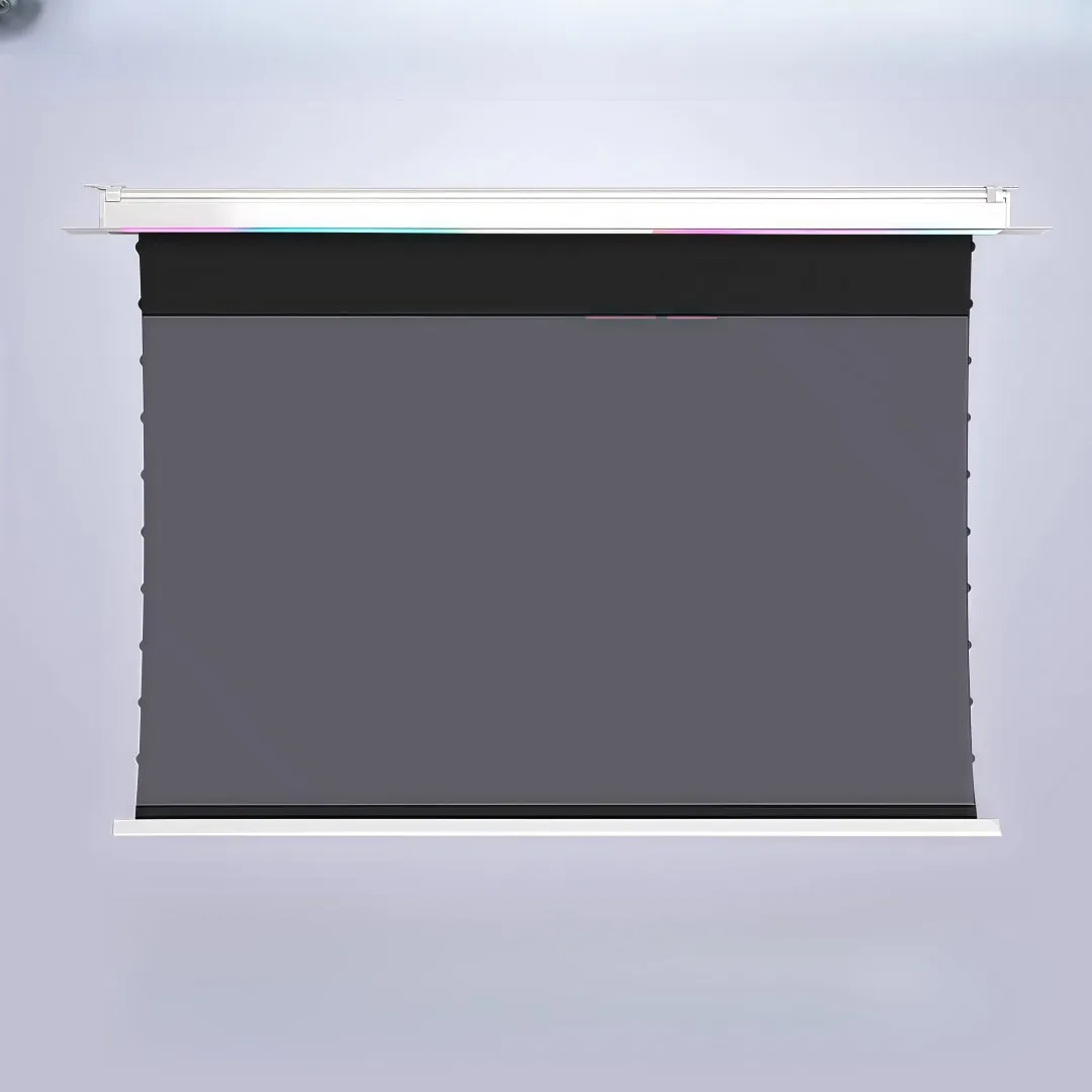 Mivision 92-150 Inch 4K Ultra Short Throw Ceiling Hidden Motorized Tab-tensioned Screen