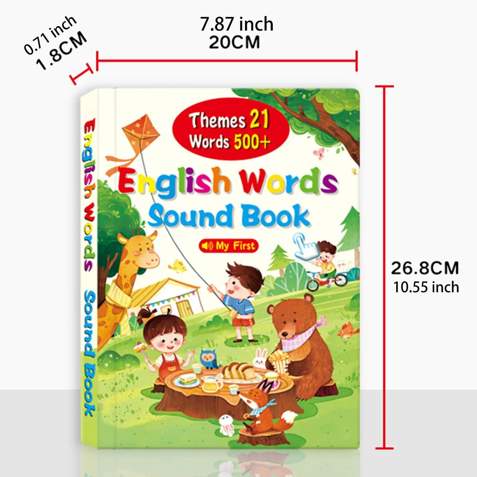 Primeiras palavras em inglês Livro de som Vocabulário Estudo para aprender cores de animais