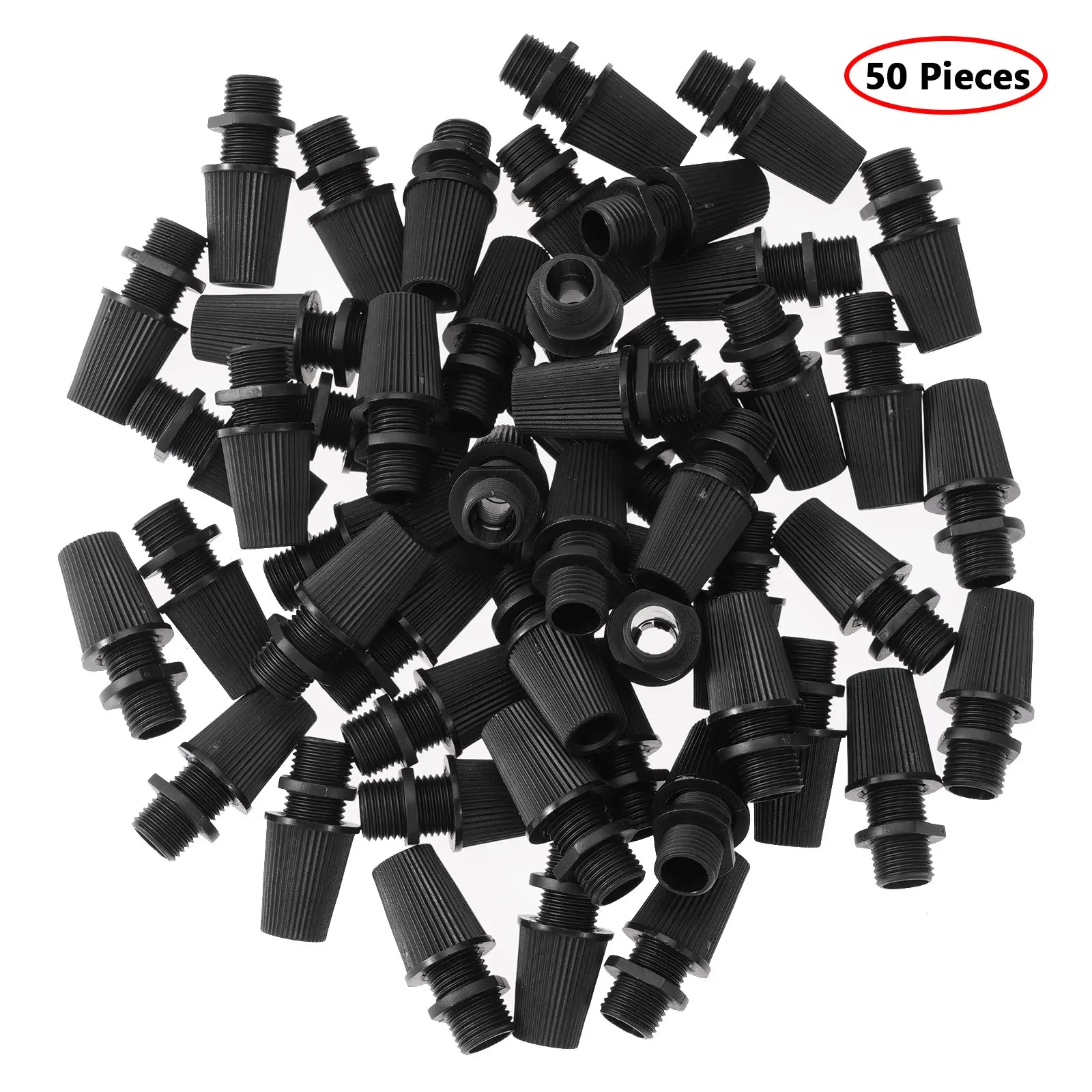 50Pcs Black Cable Glands Strain Relief Connector Clamp for Wiring Chandelier Ceiling Lighting - Suitable for Various Wire Sizes