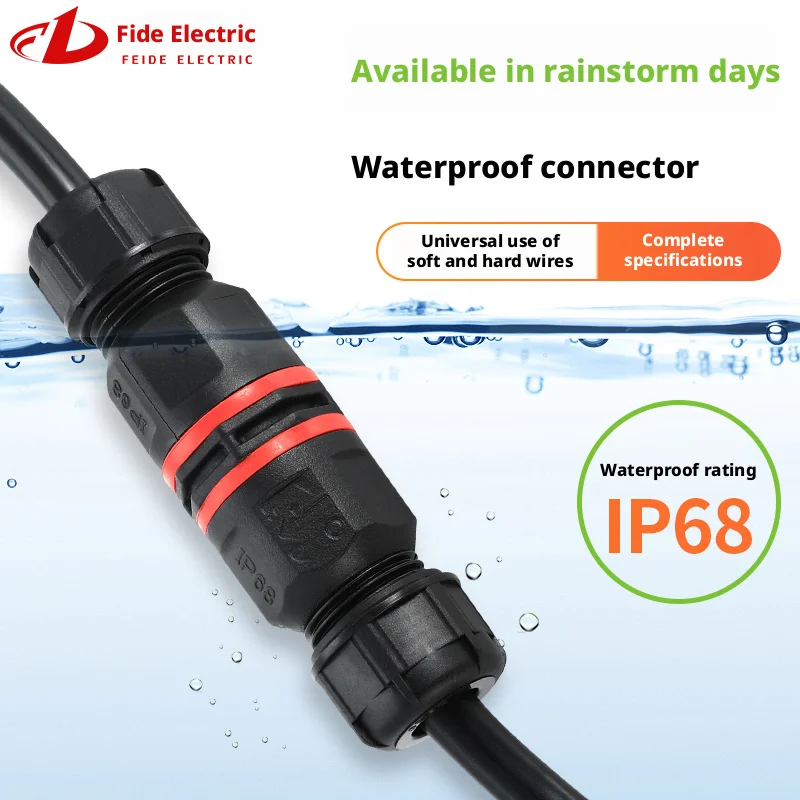 Waterproof Electrical Cabl 3Pin Outdoor Junction Box IP68  Wire Connector Waterproof 240V-400V Connector Outdoor Rainproof Termi