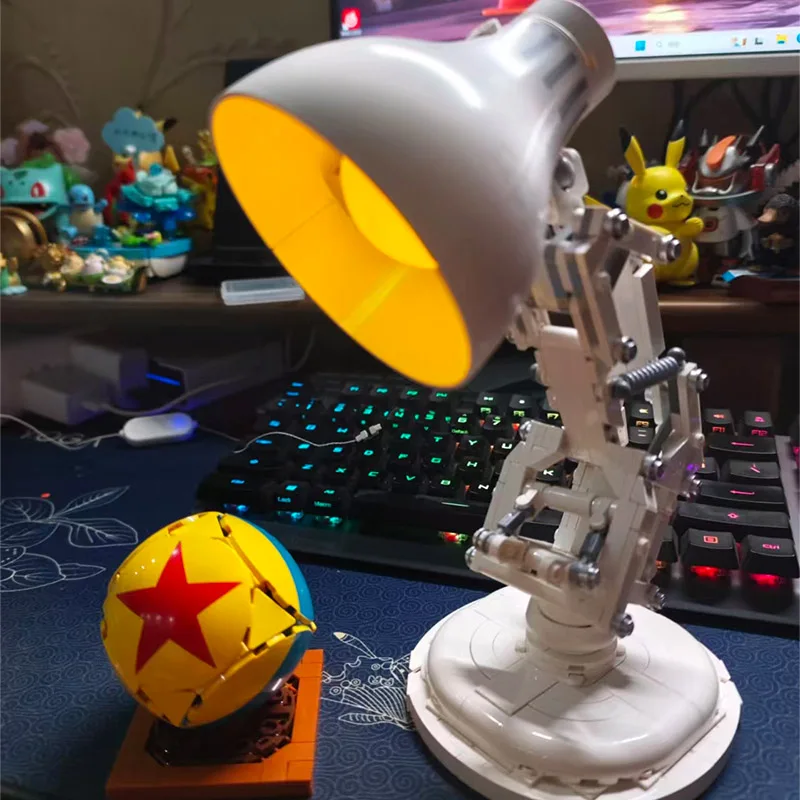 2025 جديد الإبداعية الكرتون 21357 613 قطعة مصباح غرفة ديكور بناء مجموعة لعبة المنزل المعيشة لفتاة صبي هدايا عيد الميلاد