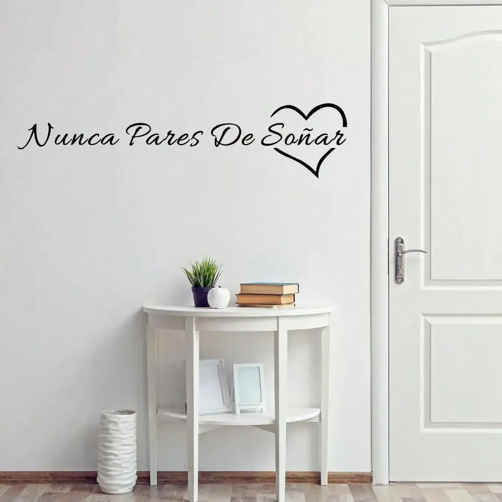 Modern Spanish Never stop Dreams phrases Wall Stickers Wall Art Decor For Office School Company Living Room wall paper removable