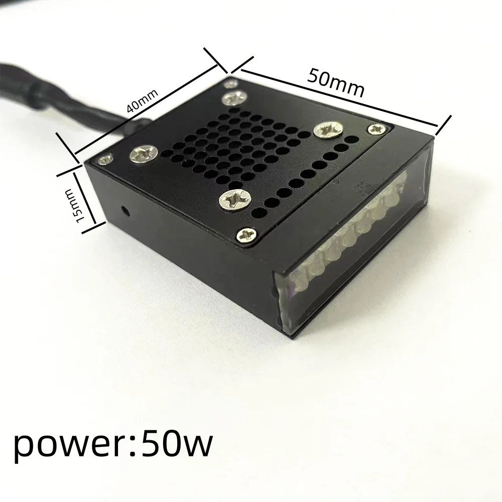 50W LED UV curing lamp for printer UV 395nm UV ink Epson TX800 XP600 printhead replacement UV bright ink varnish curing 35 * 10m