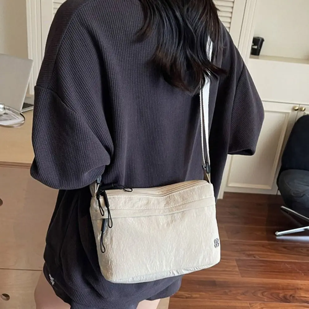 

Водонепроницаемая спортивная нейлоновая сумка на плечо, однотонная повседневная сумка через плечо, повседневная сумка для мобильного телефона в корейском стиле, унисекс